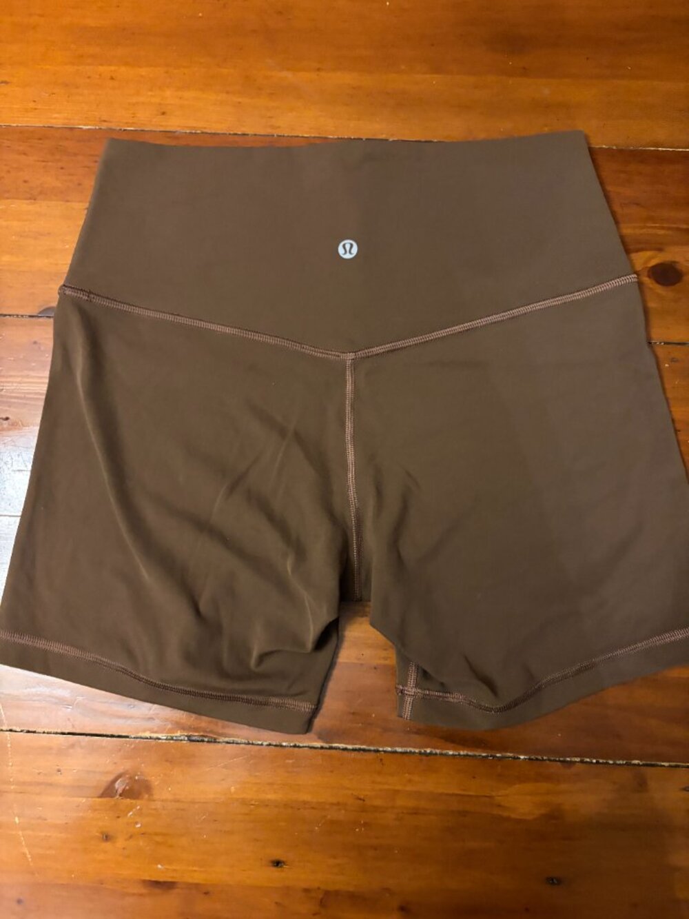 Brown Lululemon Biker Shorts W 10